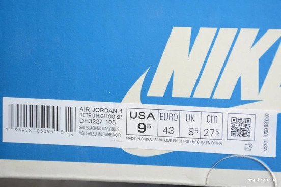 OG High Travis 1 Fragment x Military DH3227-105 DH3227-105 Jordan Blue Scott SP Air x 0829
